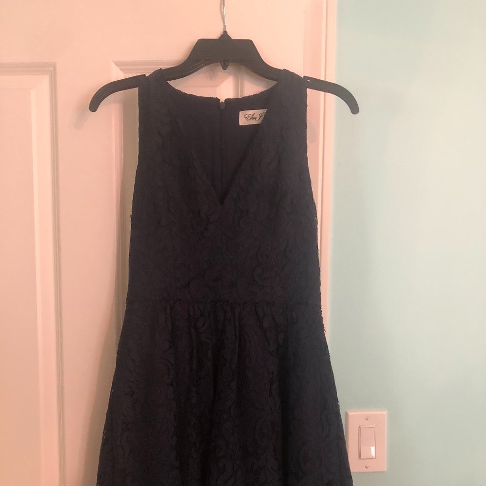 Eliza J Lace Fit & Flare Dress